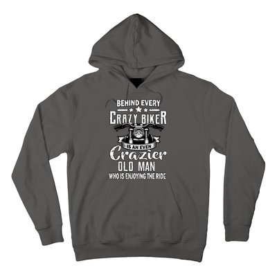 Crazy Old Biker Man Hoodie