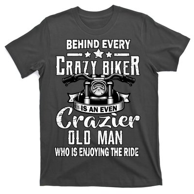 Crazy Old Biker Man T-Shirt