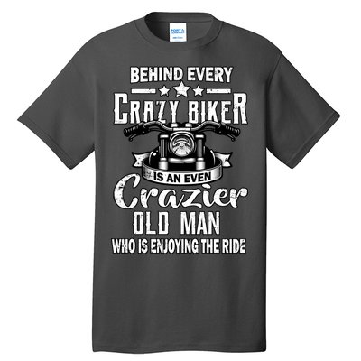 Crazy Old Biker Man Tall T-Shirt