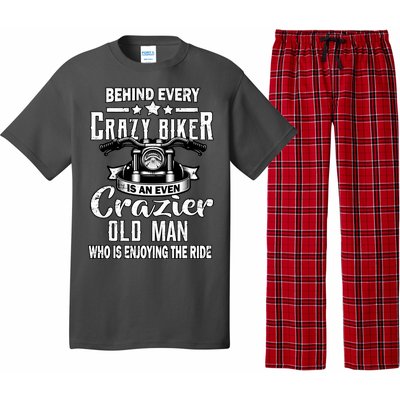 Crazy Old Biker Man Pajama Set