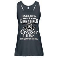 Crazy Old Biker Man Ladies Essential Flowy Tank