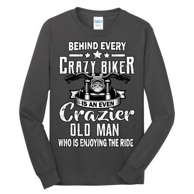 Crazy Old Biker Man Tall Long Sleeve T-Shirt