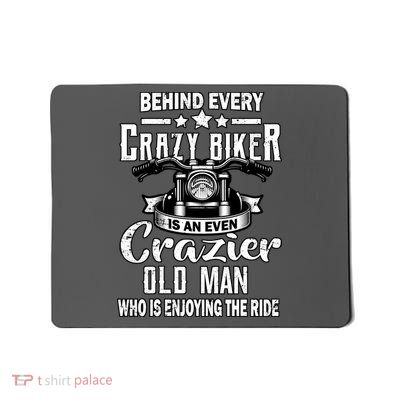 Crazy Old Biker Man Mousepad