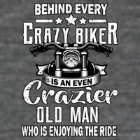 Crazy Old Biker Man Baby Bodysuit