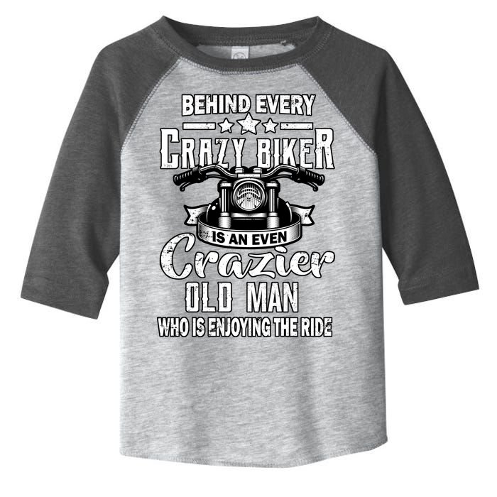 Crazy Old Biker Man Toddler Fine Jersey T-Shirt