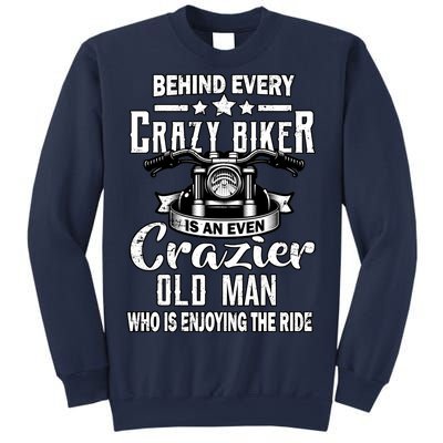 Crazy Old Biker Man Sweatshirt