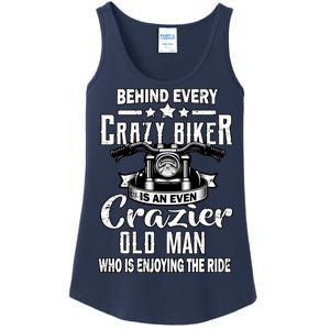 Crazy Old Biker Man Ladies Essential Tank