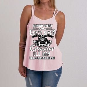 Crazy Old Biker Man Women's Strappy Tank