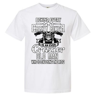 Crazy Old Biker Man Garment-Dyed Heavyweight T-Shirt