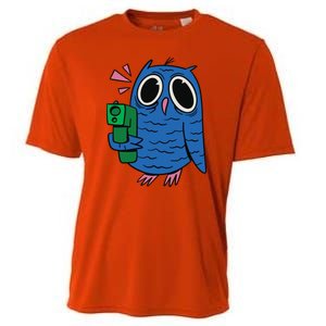 Crazy Owl Gun Cooling Performance Crew T-Shirt