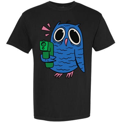 Crazy Owl Gun Garment-Dyed Heavyweight T-Shirt