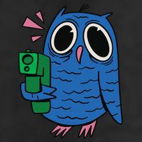 Crazy Owl Gun 11oz C Handle Ceramic Mug