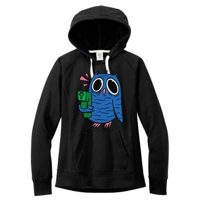 Crazy Owl Gun Women's Fleece Hoodie