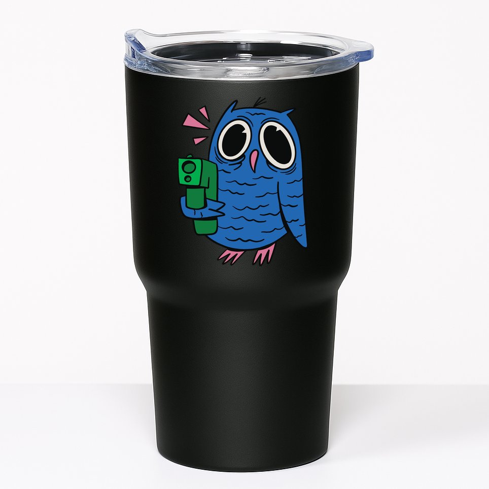 Crazy Owl Gun Tumbler