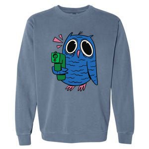 Crazy Owl Gun Garment-Dyed Sweatshirt