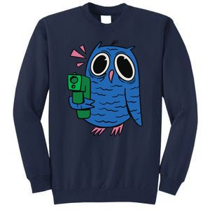 Crazy Owl Gun Tall Sweatshirt