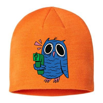 Crazy Owl Gun Sustainable Beanie