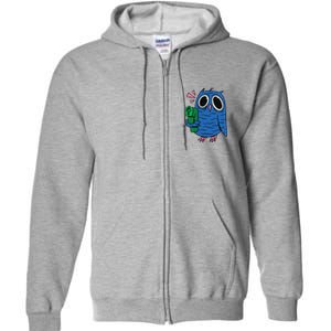 Crazy Owl Gun Full Zip Hoodie