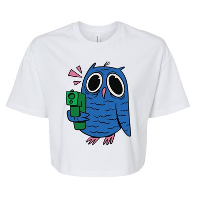 Crazy Owl Gun Bella+Canvas Jersey Crop Tee