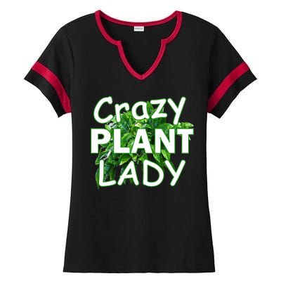 Crazy Plant Lady Ladies Halftime Notch Neck Tee