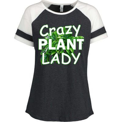 Crazy Plant Lady Enza Ladies Jersey Colorblock Tee