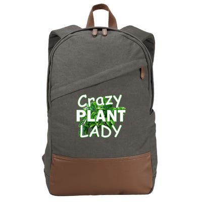 Crazy Plant Lady Cotton Canvas Backpack