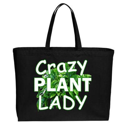 Crazy Plant Lady Cotton Canvas Jumbo Tote