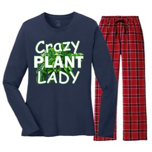 Crazy Plant Lady Women's Long Sleeve Flannel Pajama Set 