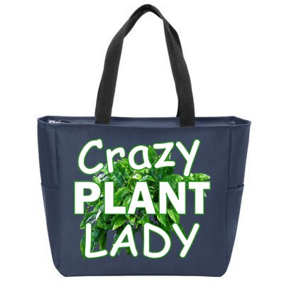 Crazy Plant Lady Zip Tote Bag