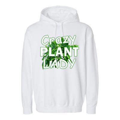 Crazy Plant Lady Garment-Dyed Fleece Hoodie