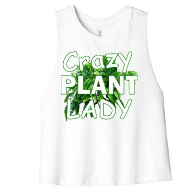 Crazy Plant Lady Women's Racerback Cropped Tank