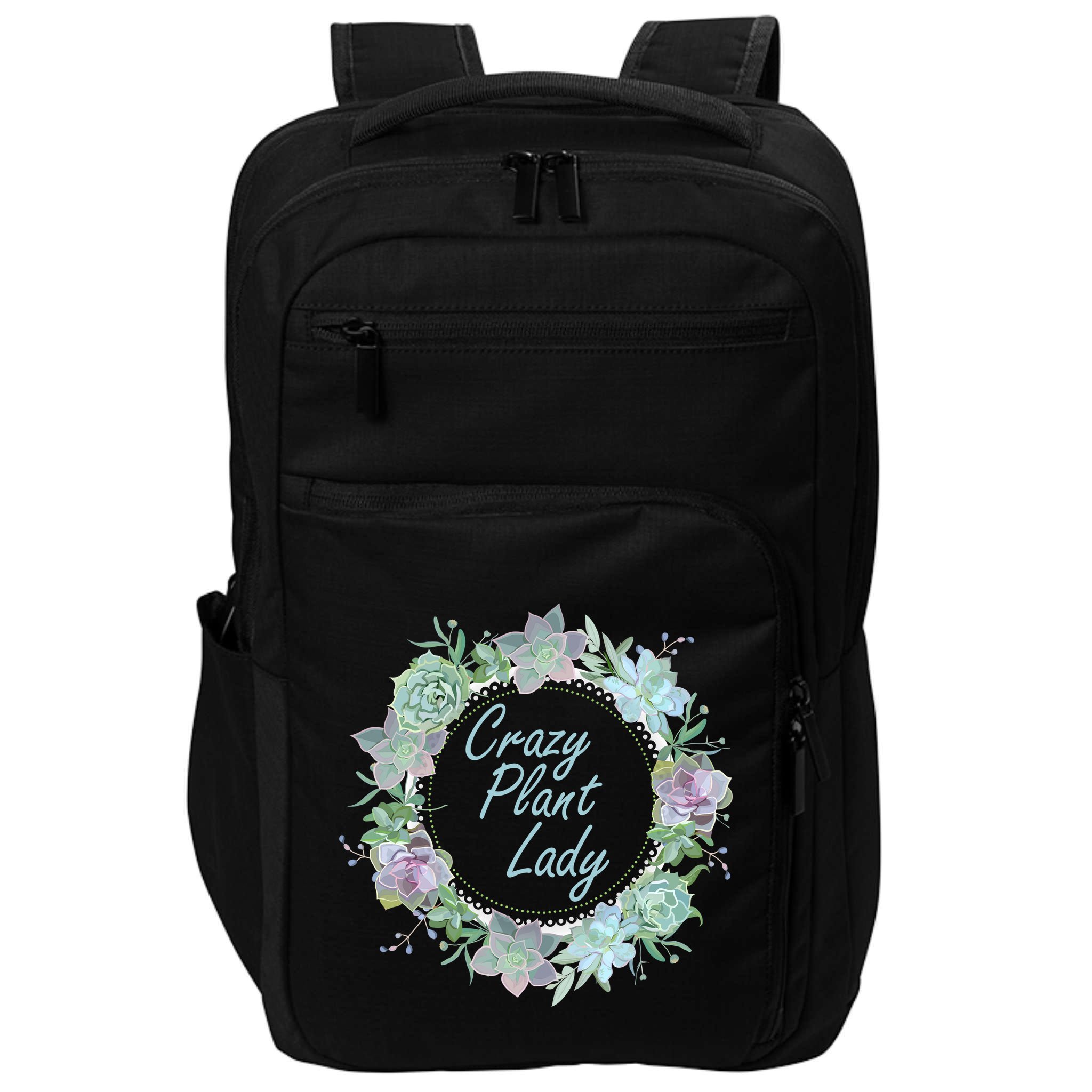 Crazy Plant Lady Floral Logo Impact Tech Backpack