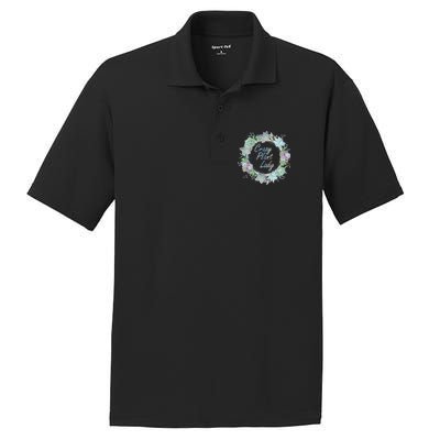 Crazy Plant Lady Floral Logo PosiCharge RacerMesh Polo