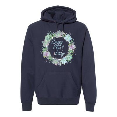 Crazy Plant Lady Floral Logo Premium Hoodie