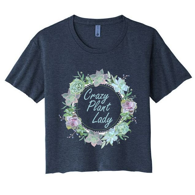 Crazy Plant Lady Floral Logo Crop Top