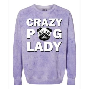 Crazy Pug Lady Colorblast Crewneck Sweatshirt