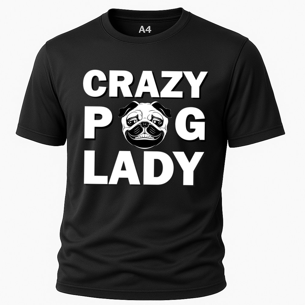 Crazy Pug Lady Cooling Performance Crew T-Shirt