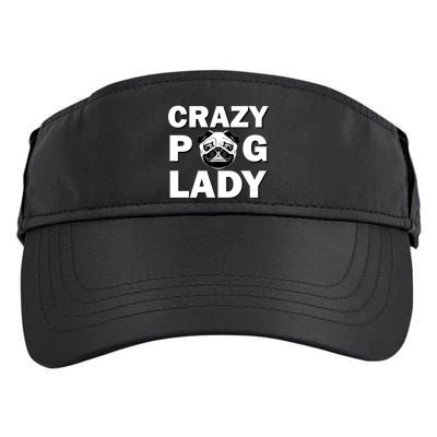 Crazy Pug Lady Adult Drive Performance Visor