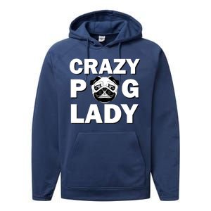 Crazy Pug Lady Performance Fleece Hoodie