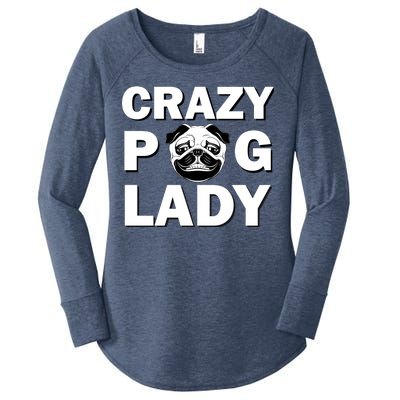 Crazy Pug Lady Women's Perfect Tri Tunic Long Sleeve Shirt