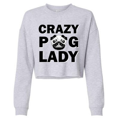 Crazy Pug Lady Cropped Pullover Crew