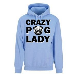 Crazy Pug Lady Unisex Surf Hoodie