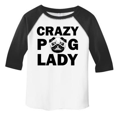 Crazy Pug Lady Toddler Fine Jersey T-Shirt