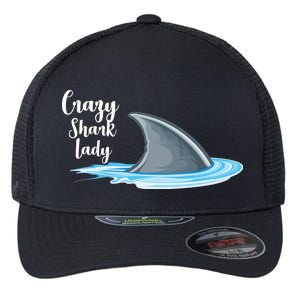 Crazy Shark Lady Flexfit Unipanel Trucker Cap