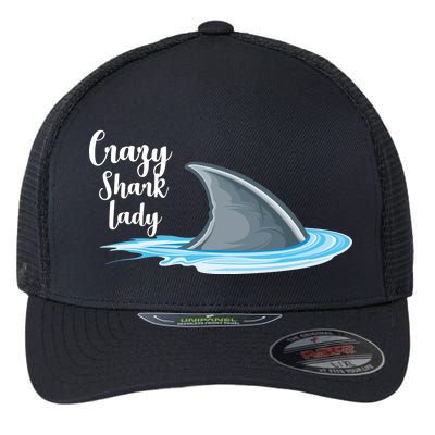 Crazy Shark Lady Flexfit Unipanel Trucker Cap