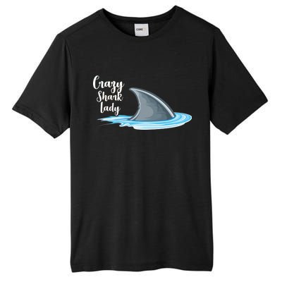 Crazy Shark Lady Tall Fusion ChromaSoft Performance T-Shirt