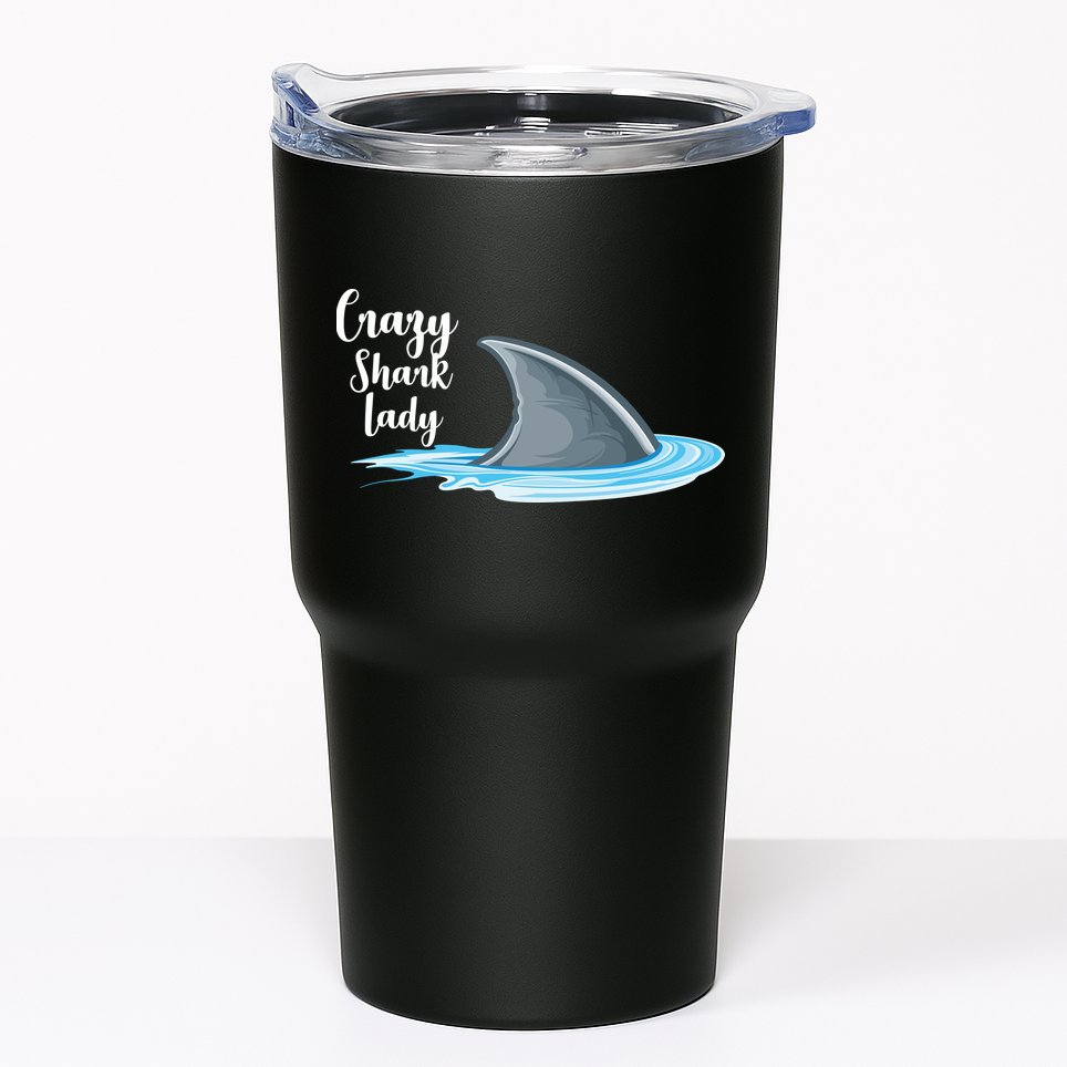 Crazy Shark Lady Tumbler