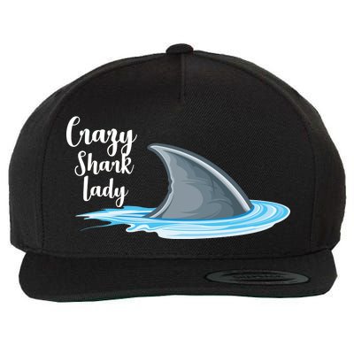 Crazy Shark Lady Wool Snapback Cap