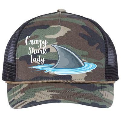 Crazy Shark Lady Retro Rope Trucker Hat Cap