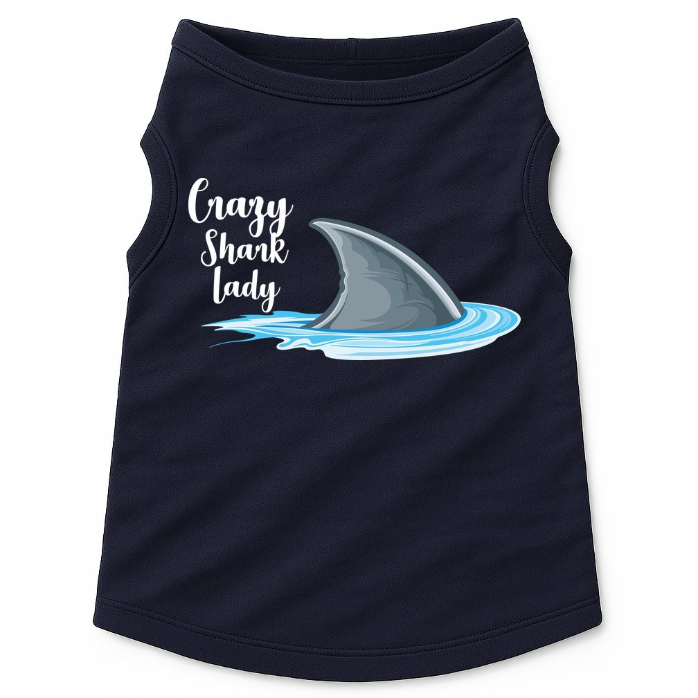 Crazy Shark Lady Doggie Tank